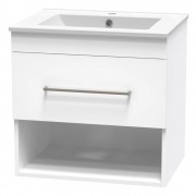 CASHMERE VALLEY 600 DRAWER OPEN WHITE MELAMINE