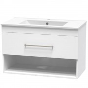 CASHMERE VALLEY 900 DRAWER OPEN WHITE MELAMINE
