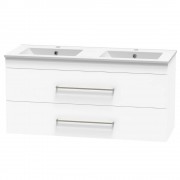 CASHMERE VALLEY 1200 DB DOUBLE DRAWER WALL WHITE MELAMINE