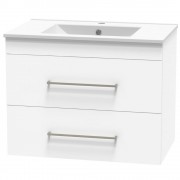 CASHMERE VALLEY 600 DOUBLE DRAWER WALL WHITE MELAMINE