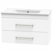 CASHMERE VALLEY 900 DOUBLE DRAWER WALL WHITE MELAMINE