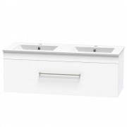 CASHMERE VALLEY 1200 DB SINGLE DRAWER WHITE MELAMINE