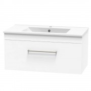 CASHMERE VALLEY 900 SINGLE DRAWER WHITE MELAMINE