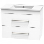 CASHMERE SLIM 750 DOUBLE DRAWER WALL WHITE MELAMINE