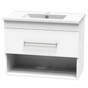 CASHMERE SLIM 750 DRAWER OPEN WHITE MELAMINE