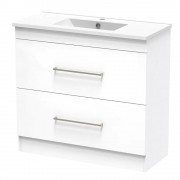 CASHMERE SLIM 900 DOUBLE DRAWER FLOOR ULTRA GLOSS WHITE