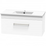 CASHMERE SLIM 900 SINGLE DRAWER WHITE MELAMINE