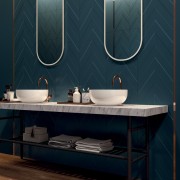 4D Chevron Deep Blue 400 X 800 