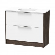 NIKAU GROVE 1000 CENTRE BOWL DOUBLE DRAWER FLOOR ULTRA GLOSS WHITE/COLOUR