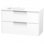 NIKAU GROVE 1000 LEFT HAND BOWL DOUBLE DRAWER WALL ULTRA GLOSS WHITE