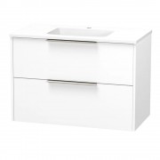 NIKAU GROVE 900 DOUBLE DRAWER WALL ULTRA GLOSS WHITE