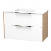 NIKAU GROVE 900 DOUBLE DRAWER WALL ULTRA GLOSS WHITE/COLOUR