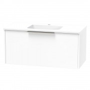 NIKAU GROVE 1000 CENTRE BOWL SINGLE DRAWER ULTRA GLOSS WHITE
