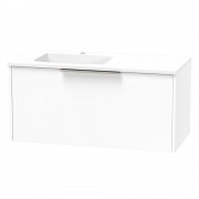 NIKAU GROVE 1000 LEFT HAND BOWL SINGLE DRAWER ULTRA GLOSS WHITE