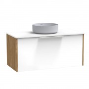 NIKAU PRO 1000 CENTRE BOWL SINGLE DRAWER ULTRA GLOSS WHITE/COLOUR