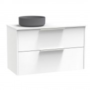 NIKAU PRO 1000 LEFT HAND BOWL DOUBLE DRAWER WALL ULTRA GLOSS WHITE