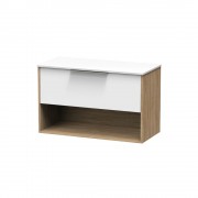NIKAU PRO 1000 LEFT HAND BOWL DRAWER OPEN ULTRA GLOSS WHITE/COLOUR