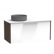 NIKAU PRO 1000 LEFT HAND BOWL SINGLE DRAWER ULTRA GLOSS WHITE/COLOUR