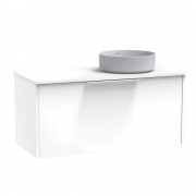 NIKAU PRO 1000 RIGHT HAND BOWL SINGLE DRAWER ULTRA GLOSS WHITE