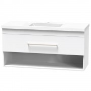 CASHMERE NORFOLK 1200 DRAWER OPEN WHITE MELAMINE