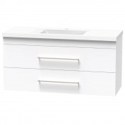 CASHMERE NORFOLK 1200 DOUBLE DRAWER WALL WHITE MELAMINE