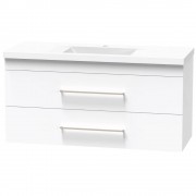 CASHMERE NORFOLK 1500 DB DOUBLE DRAWER WALL WHITE MELAMINE