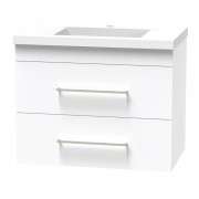 CASHMERE NORFOLK 750 DOUBLE DRAWER WALL WHITE MELAMINE