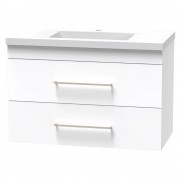 CASHMERE NORFOLK 900 DOUBLE DRAWER WALL WHITE MELAMINE
