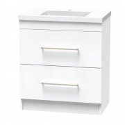 CASHMERE NORFOLK 750 DOUBLE DRAWER FLOOR ULTRA GLOSS WHITE