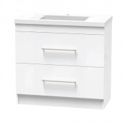 CASHMERE NORFOLK 900 DOUBLE DRAWER FLOOR ULTRA GLOSS WHITE