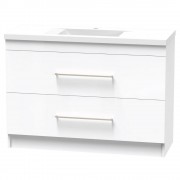 CASHMERE NORFOLK 1200 DOUBLE DRAWER FLOOR ULTRA GLOSS WHITE