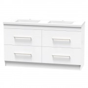 CASHMERE NORFOLK 1500 DB DOUBLE DRAWER FLOOR ULTRA GLOSS WHITE