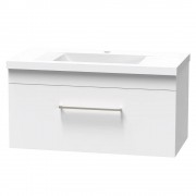 CASHMERE NORFOLK 900 SINGLE DRAWER WHITE MELAMINE