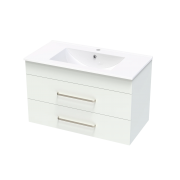 Pacific 900mm 2Drw White Melamine W/Hung