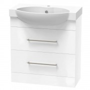 RAGLAN 750 DOUBLE DRAWER FLOOR ULTRA GLOSS WHITE