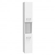 TWO DOOR TOWER 1600X250X250 WHITE MELAMINE