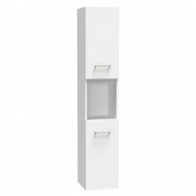TWO DOOR TOWER 1600X300X320 WHITE MELAMINE