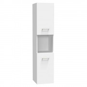 TWO DOOR TOWER 1600X350X380 WHITE MELAMINE