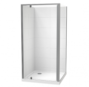 SIERRA 1000X1000 2 SIDED- TILED WALL - SATIN - CORNER WASTE