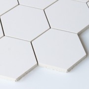 Superwhite Hexagonal Polished Mosaics 308 x 265