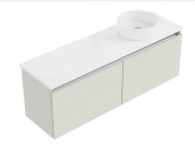 1200 Oxley Slim Luxe Wall Hung Right Hand Offset Basin Vanity (2 Drawer)