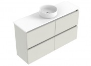 1200 Oxley Slim Luxe Wall Hung Single Basin Vanity (4 Drawer)