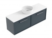 1200 Francisco Slim Luxe Wall Hung Single Basin Vanity (2 Drawer)