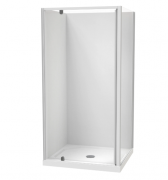 SIERRA 1000X900 2 SIDED 1000 DOOR- TILED WALL - WHITE- CENTRE WASTE
