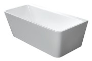 Indus 1700 Freestanding Back-To-Wall Bath in Gloss White