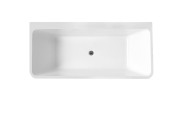 Indus 1700 Freestanding Back-To-Wall Bath in Gloss White
