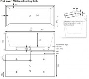 Park Ave 1700 Freestanding Bath