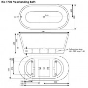 Rio 1700 Freestanding Bath