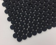 Mosaix Penny Round Black Glass 293 x 310