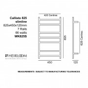 Callisto 825 Slimline Towel Warmer